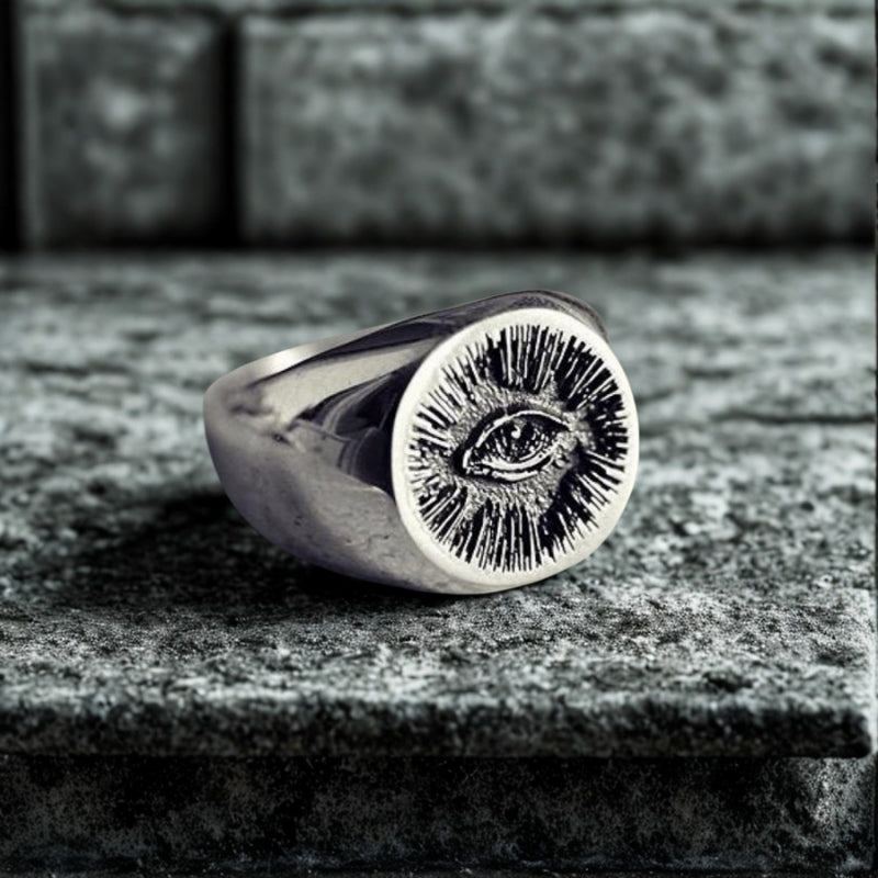 Evil Eyes-Off Signet Ring