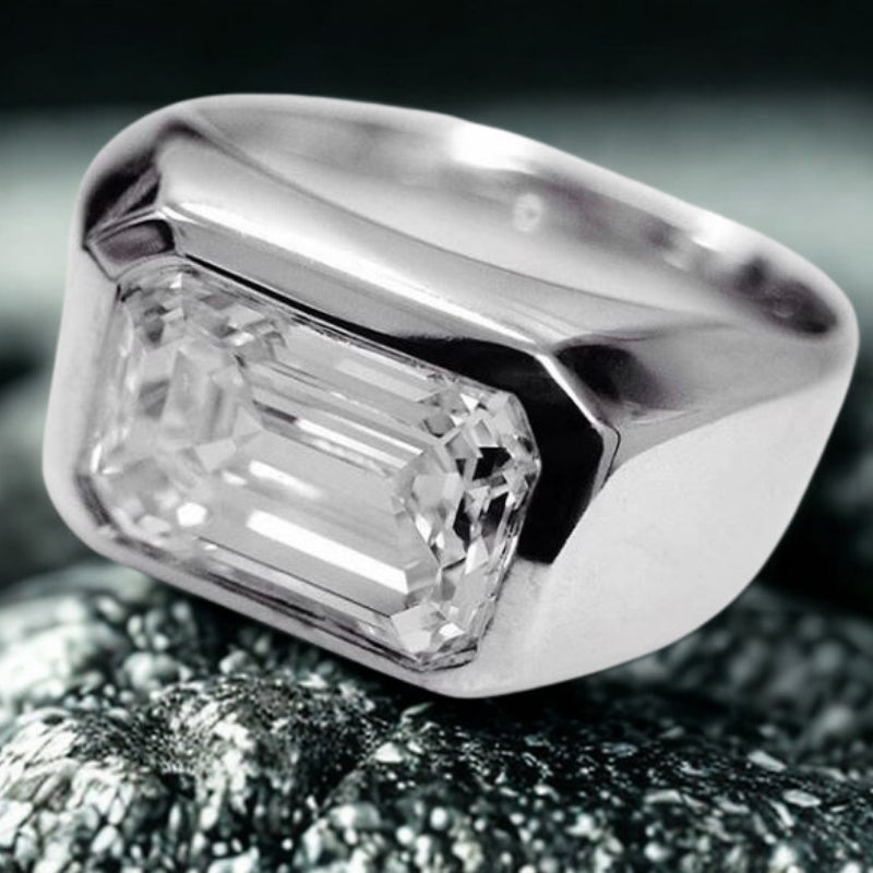 The Royale Facet - Moissanite Diamond Ring