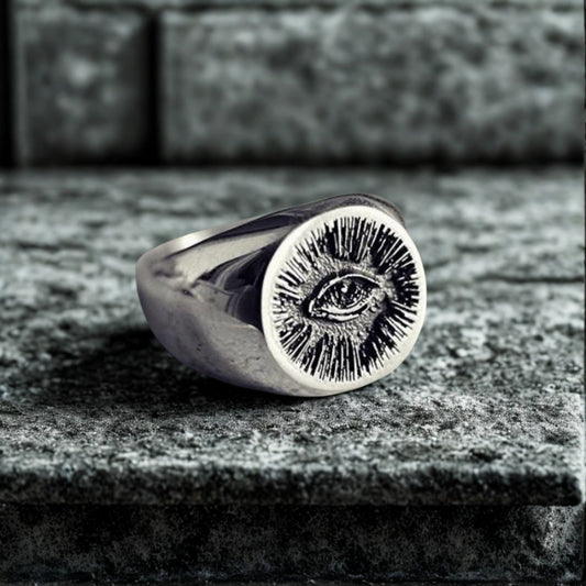 Evil Eyes-Off Signet Ring