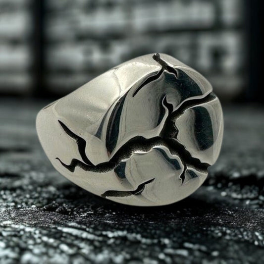 Cracked Pattern-Signet Ring