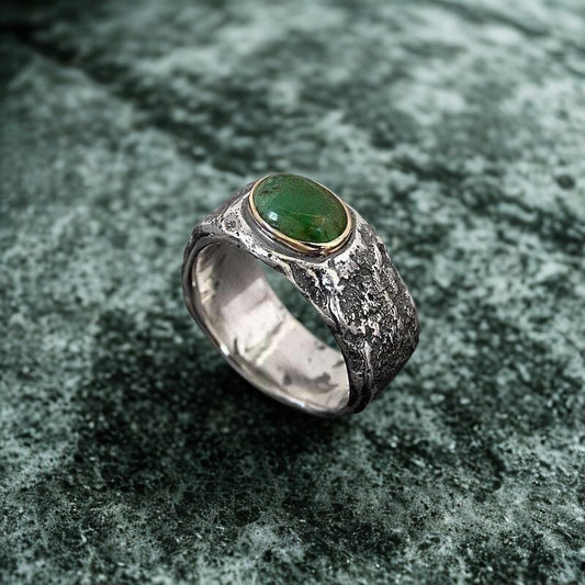 Stone & Stem Two-Tone Ring
